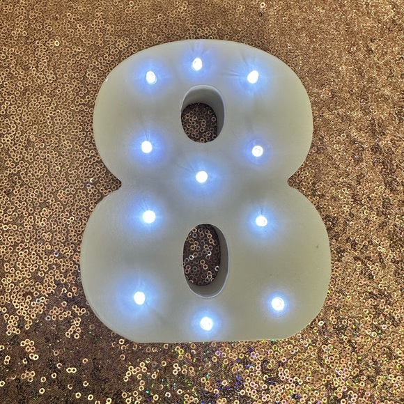 White LED Marquee Number Light - Picture 2 of 3